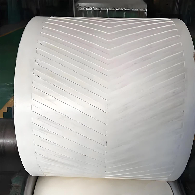 Ċinturin tal-conveyor tal-gomma abjad